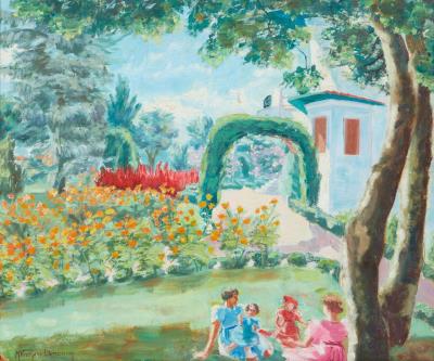 Children playing in the garden