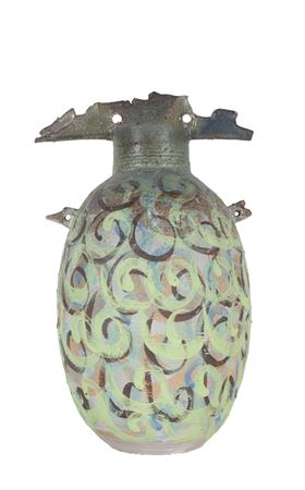 Ceramic Vessel with Abstract Scrolls