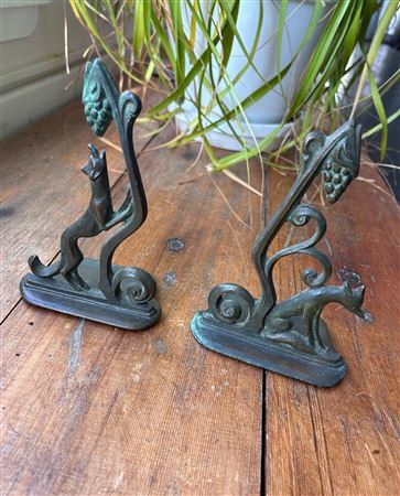 Fox and Grapes Bookends