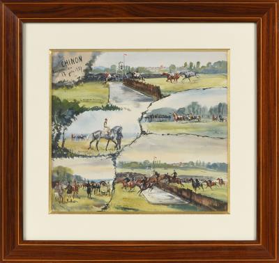 Chinon, June 27, 1937 meeting by Jean de La Verteville - Auction record, sale price, and art valuation. Compare with similar artists and explore comparable artworks.
