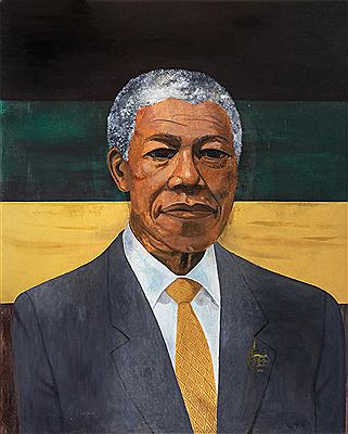 Portrait of President Nelson Mandela 1990