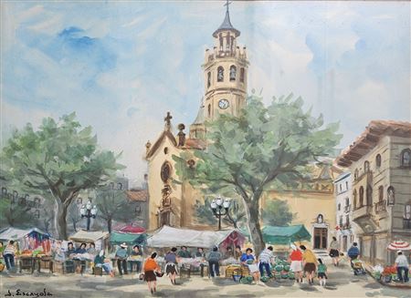 Sample artwork by Joan Escayola (Born 1908), known for painting - View similar artists and auction records