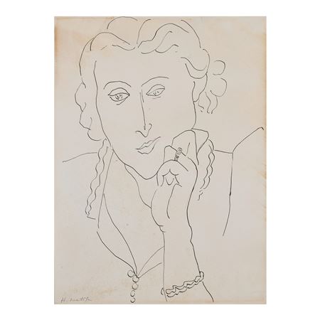 Portrait de femme accoudée