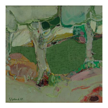 Landscape with two trees