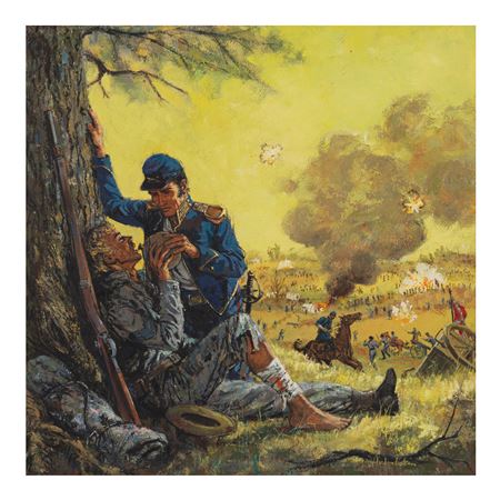 Civil War Battle Scene