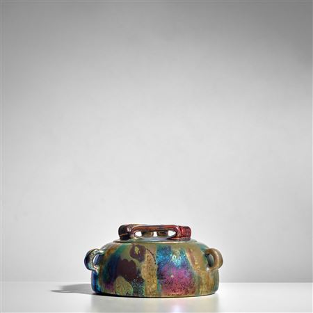 Three-Handled 'Alchemist' Vase and Cover