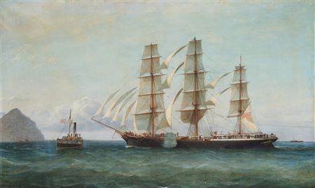 Sample artwork by William Clark (1803 - 1883), known for maritime, ship paintings - View similar artists and auction records