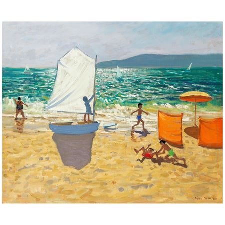 Orange Windbreaks by Andrew Macara - Auction record, sale price, and art valuation. Compare with similar artists and explore comparable artworks.