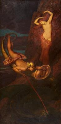 Perseus and Andromeda by Sir William Blake Richmond - Auction record, sale price, and art valuation. Compare with similar artists and explore comparable artworks.