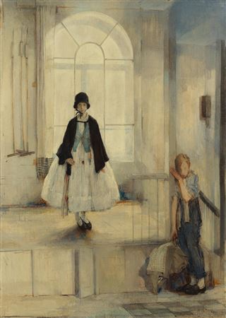 Two Children in a Stable