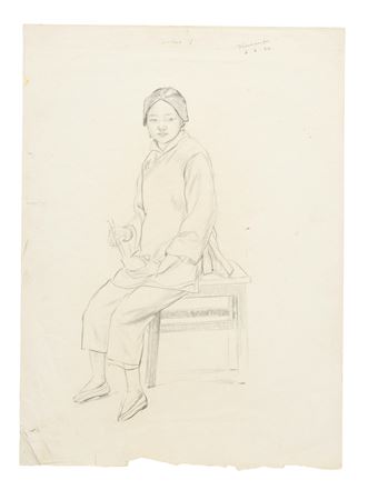 A Yunnanese lady eating, 1924