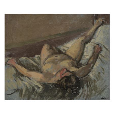 Nude Lying Across a Bed