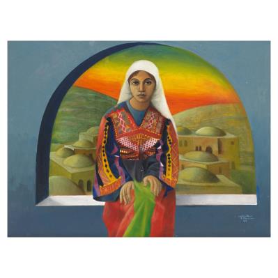 Woman From Bethlehem by Suleiman Mansour - Auction record, sale price, and art valuation. Compare with similar artists and explore comparable artworks.