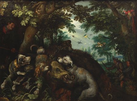 A wild boar hunt