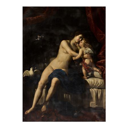 Venus embracing Cupid