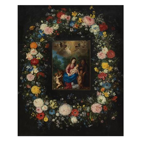 The Madonna and Child with the Infant Saint John the Baptist and Saint Elizabeth, within a garland of flowers by Jan Brueghel I and Hendrick van Balen I - Auction record, sale price, and art valuation. Compare with similar artists and explore comparable artworks.