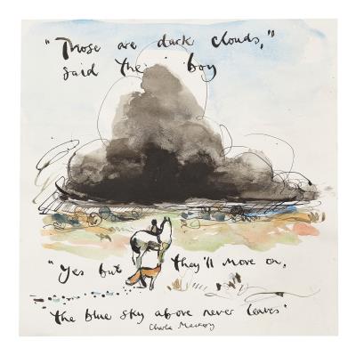 The blue sky above never leaves