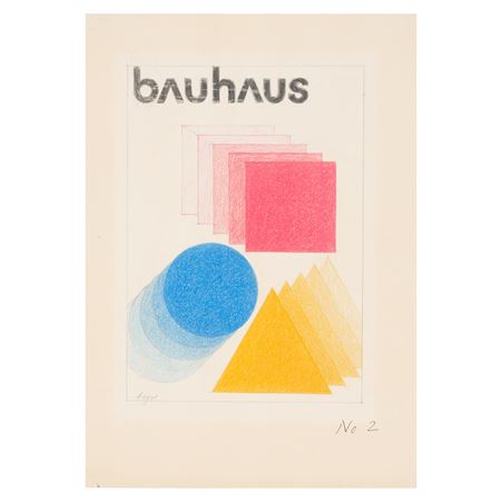 Bauhaus No 2 (study for the exhibition poster of Württembergischer Kunstverein, Stuttgart, 1968)