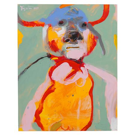 Untitled (horned animal/humanoid figure), 2011