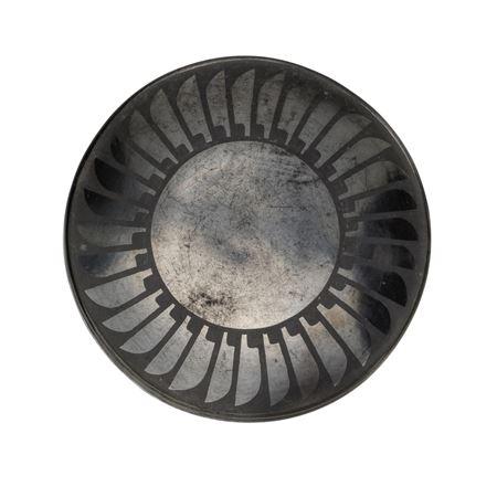 Apolished blackware plate