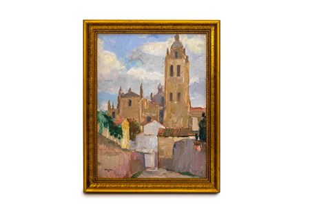 A Landscape of a rural Spanish bell tower scene