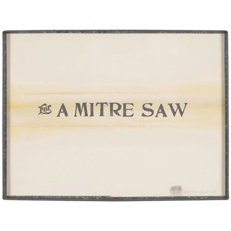 For a Mitre Saw, 1969