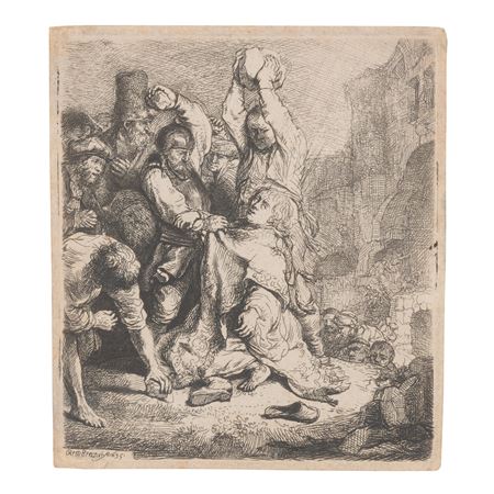 The Stoning of Saint Stephen (Bartsch, Hollstein 97, Hind 125, New Hollstein 140), 1635