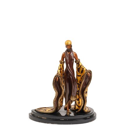A COLD PAINTED AND PATINATED BRONZE FIGURE: THE MYSTIC
