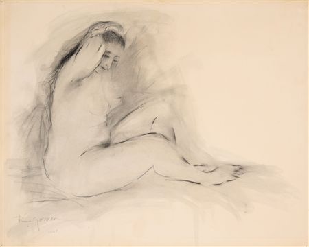 Untitled (seated nude)