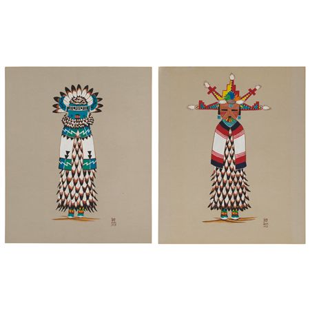 Two katsina paintings