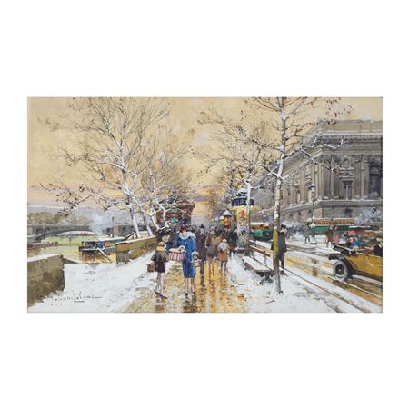 Vue de la rue de Rivoli et le Musée du Louvre