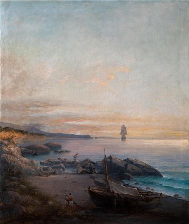 Pêcheurs à l'aube by Ioannis Poulakas - Auction record, sale price, and art valuation. Compare with similar artists and explore comparable artworks.