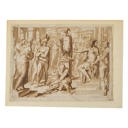 Scène de l'histoire romaine, probablement de Tullus Hostilius