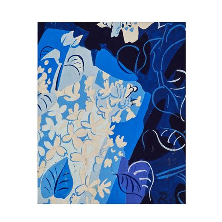 Projet de tissu bleu