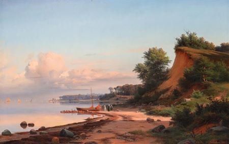 View from Sletten coast a calm summer morning