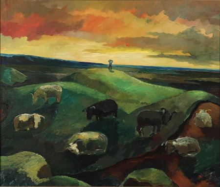 Sample artwork by Sveinn Thorarinsson (1899 - 1977), known for painting - View similar artists and auction records
