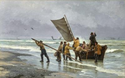 Sample artwork by Carl Ludwig Thilson Locher (1851 - 1915), known for seascape, coastal view painting, etching - View similar artists and auction records