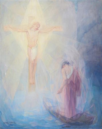 Sample artwork by Arild Rosenkrantz (1870 - 1964), known for symbolist painting, stained glass, bronze sculpture and illustration art - View similar artists and auction records