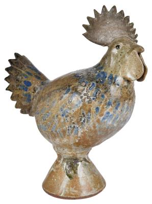 Decorated Georgia Stoneware Rooster by Arie Meaders - Auction record, sale price, and art valuation. Compare with similar artists and explore comparable artworks.