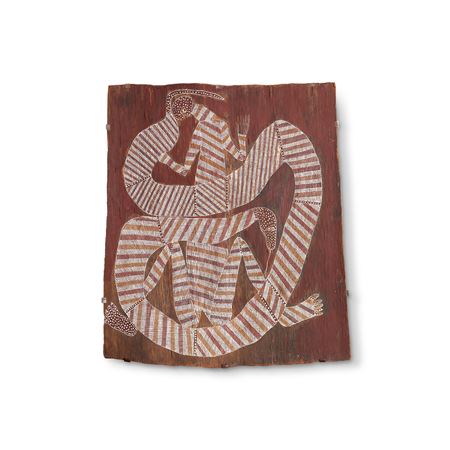 Mimih Spirit Figure and Totemic Serpent