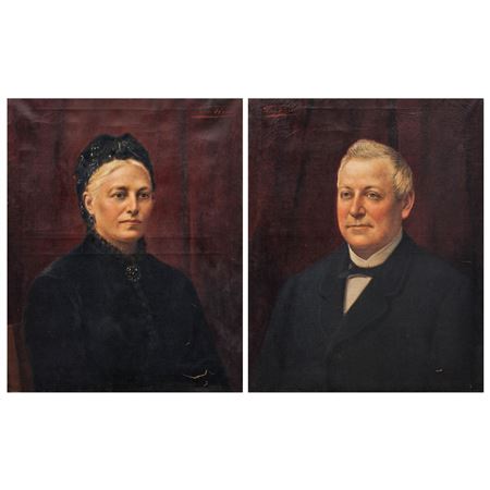 Portrait of a man and a woman, presumably husband and wife (2)