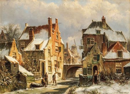 Dutch Cityscape in Winter