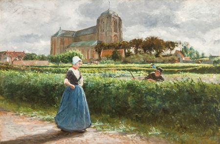 View of Veere with the 'Grote Kerk' in the Background