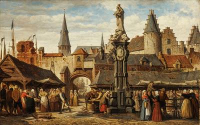 The Antwerp fish market, 1872