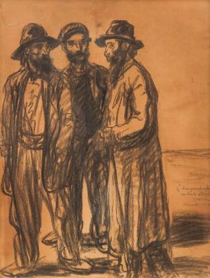 Untitled (three men in conversation)