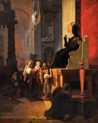 The kissing of the foot of St. Peter