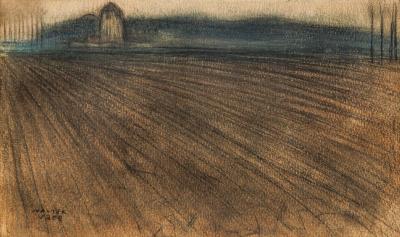 Tower by field