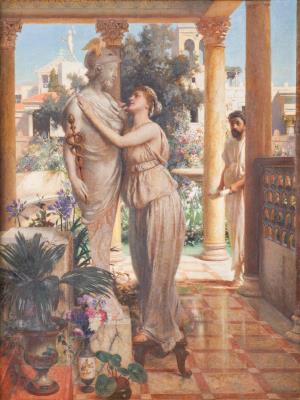 Lygia at the statue of Asklepios, 1905.