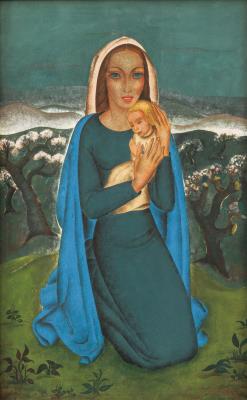 Untitled (Madonna and Child in Landscape), 1934.
