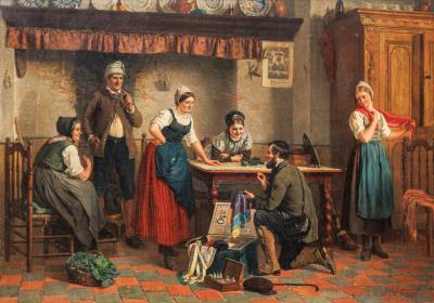 The scarf vendor